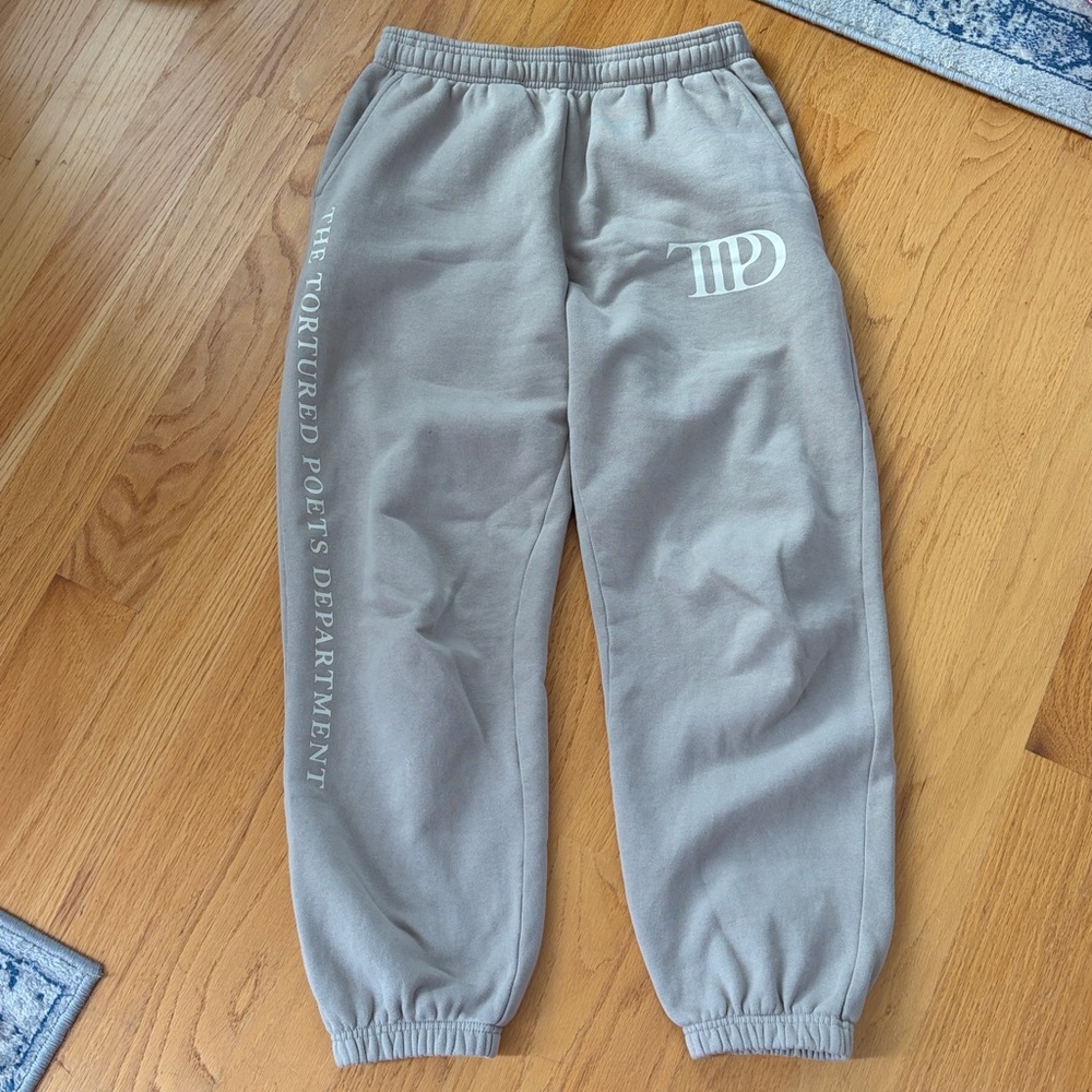 Taylor Swift Beige The Tortured Poets Department Sweatpants Size Medium